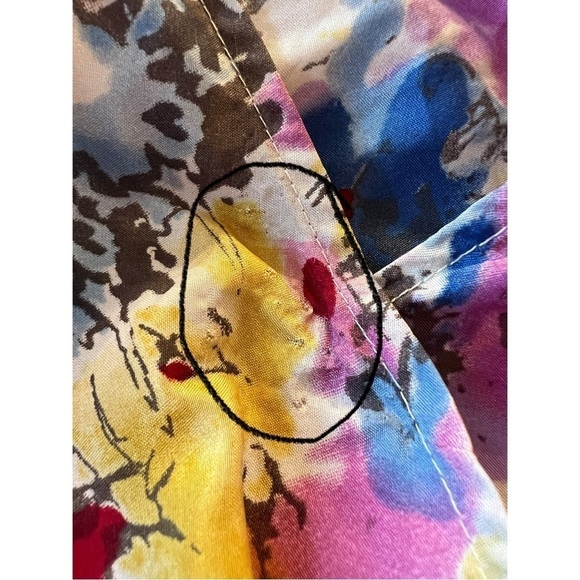 ANTHROPOLOGIE Edme & Esyllte 100% Silk Watercolor Floral Flutter Sleeve Blouse - Picture 6 of 8